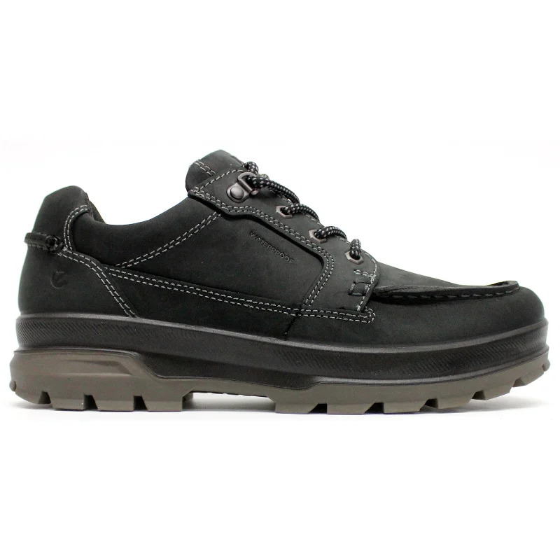 Men's casual shoes with a logo patch on the tongue Ecco Rugged Track Oiled Nubuck Men's Lace Up Shoes