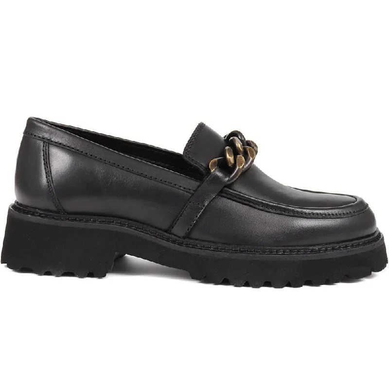 Men's casual shoes with a padded heel for comfort Mathilde Leather Platform Loafers - MATHILDE / 324 327 Men's casual shoes with a padded heel for comfort Mathilde Leather Platform Loafers - MATHILDE / 324 327