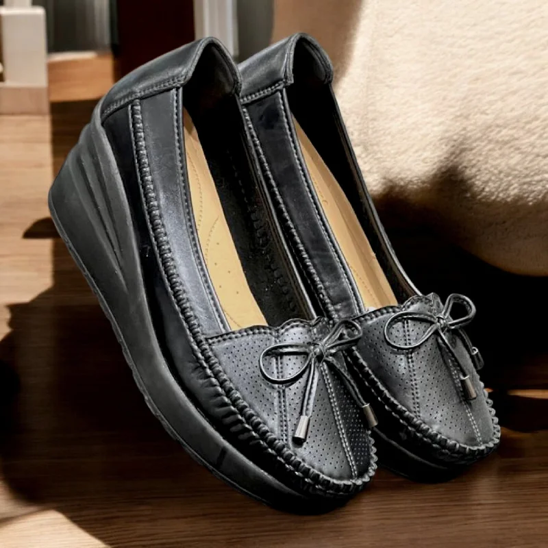 Men's slippers with a logo patch on the side Ex wedge pump