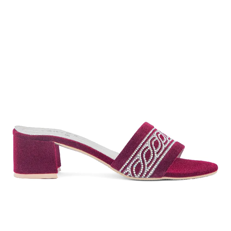 Men's slippers with a removable insole for cleaning Maroon Fancy Slipper FN7829