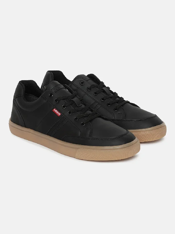 Men's casual shoes with a geometric pattern Men's Black Colorblock Shoes