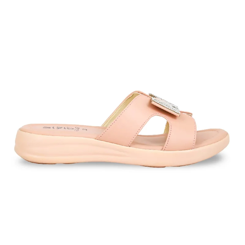 Men's slippers with a non - slip outsole for safety Pink Platform Heel Slipper PU0487 Men's slippers with a non - slip outsole for safety Pink Platform Heel Slipper PU0487