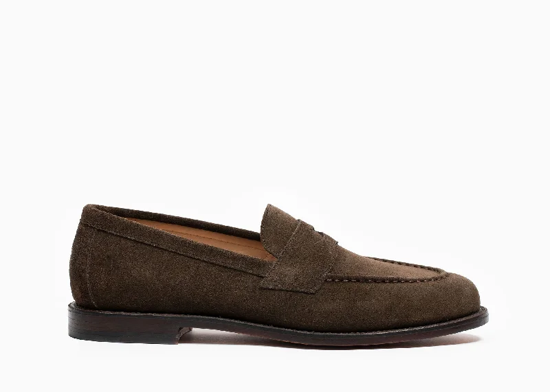 Men's loafers with a moc - toe design Men's loafers with a moc - toe design Traveler Penny Loden Suede Men's loafers with a moc - toe design Men's loafers with a moc - toe design Traveler Penny Loden Suede