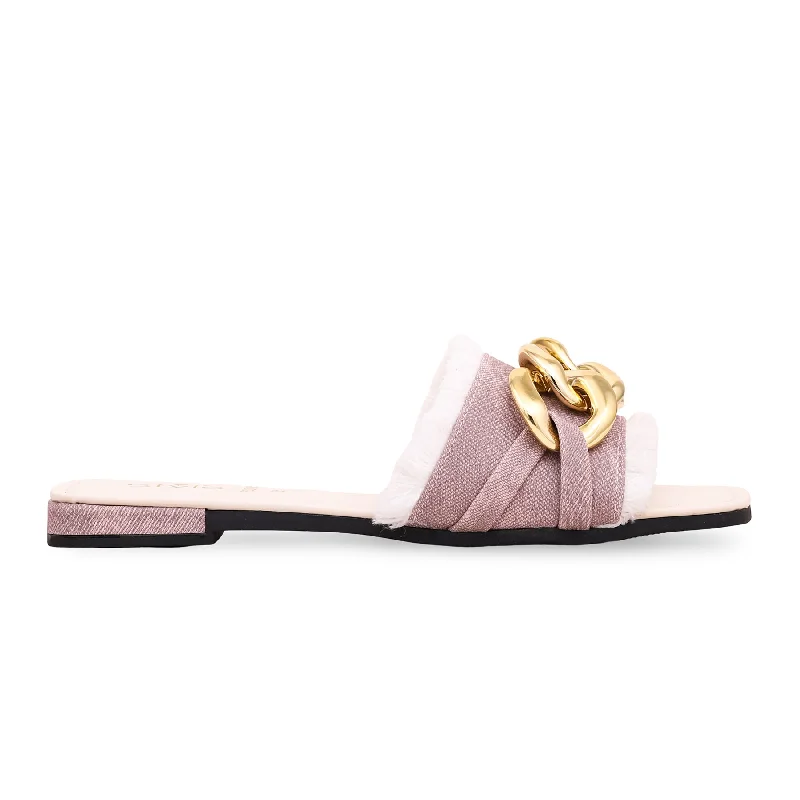 Leather men's slippers with a mule style Lilac Formal Slipper FR8066