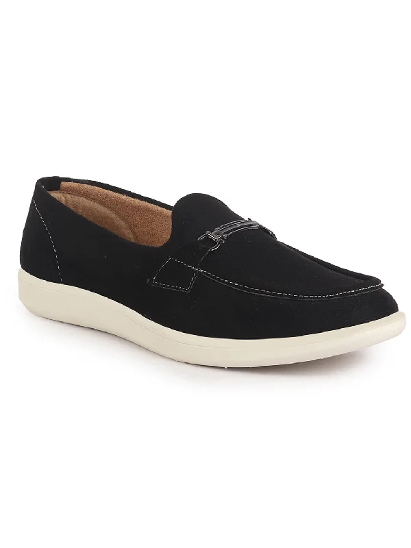 Men's casual shoes with a metallic trim Men Black Suede Classic Ultra Light Comfort Horsebit Buckle Slip On Casual Loafer Shoes|Memory Cushion Insole|EVA Slip On Shoe Men's casual shoes with a metallic trim Men Black Suede Classic Ultra Light Comfort Horsebit Buckle Slip On Casual Loafer Shoes|Memory Cushion Insole|EVA Slip On Shoe