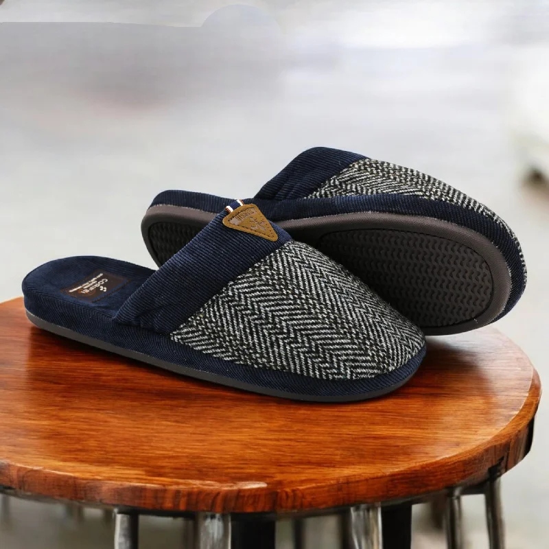 Men's slippers with a decorative pom - pom or tassel M0454 men halfshoes