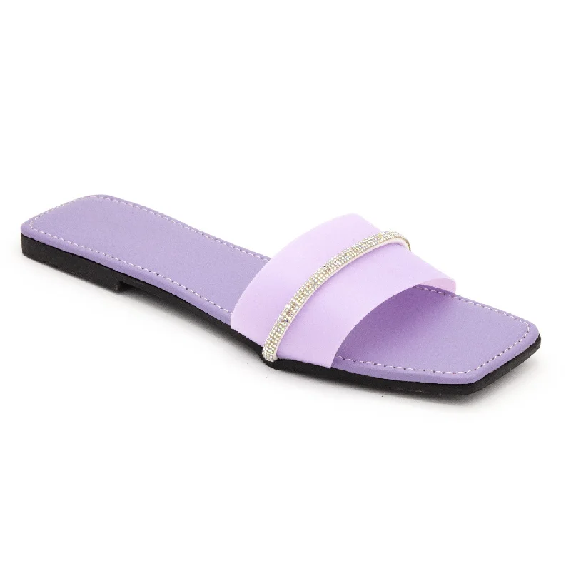 Men's slippers with a decorative pom - pom or tassel M084 flat slipper