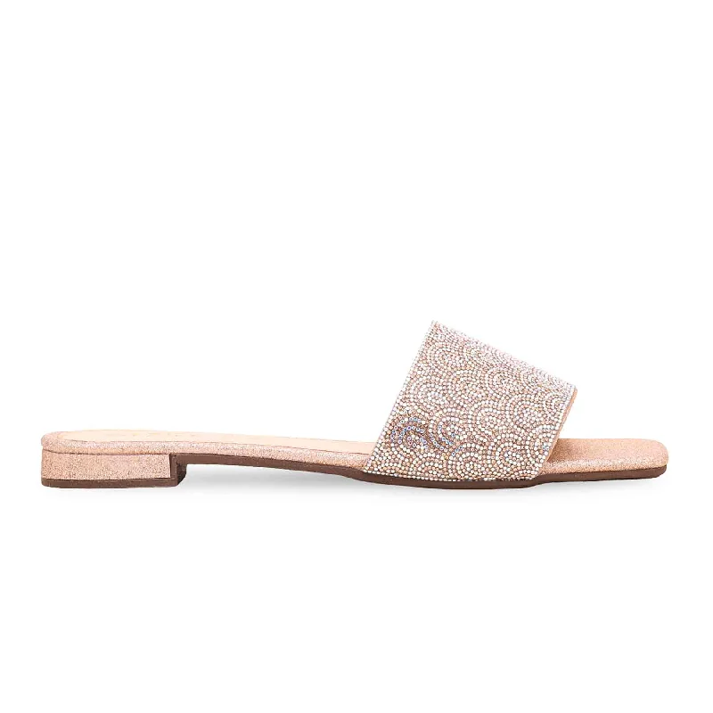 Men's plush slippers with a faux fur lining Peach Fancy Slipper FN7784