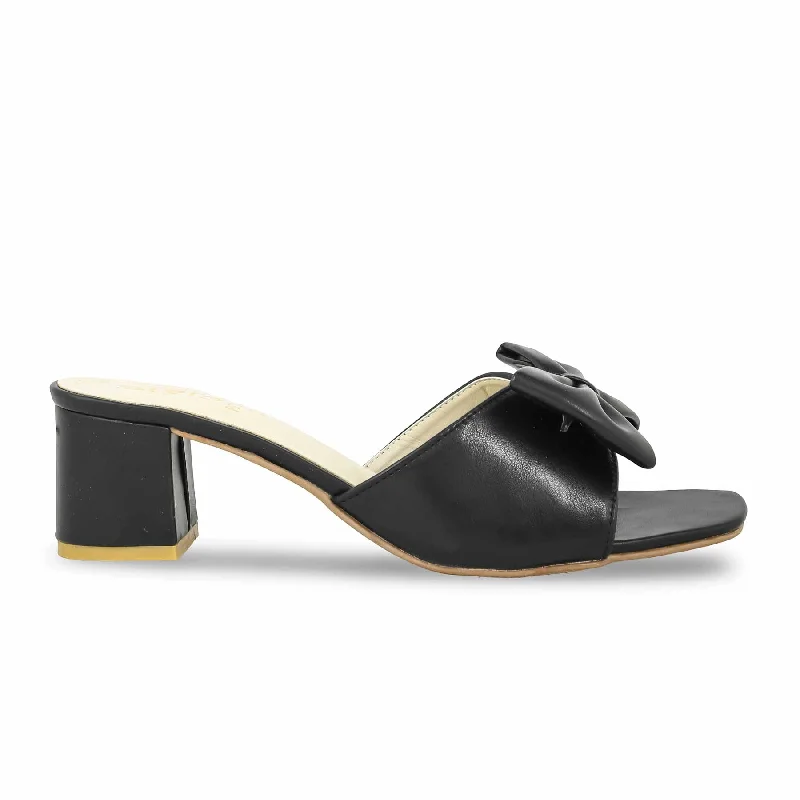 Men's slippers with a leather sole for a classic look Black Formal Slipper FR8289