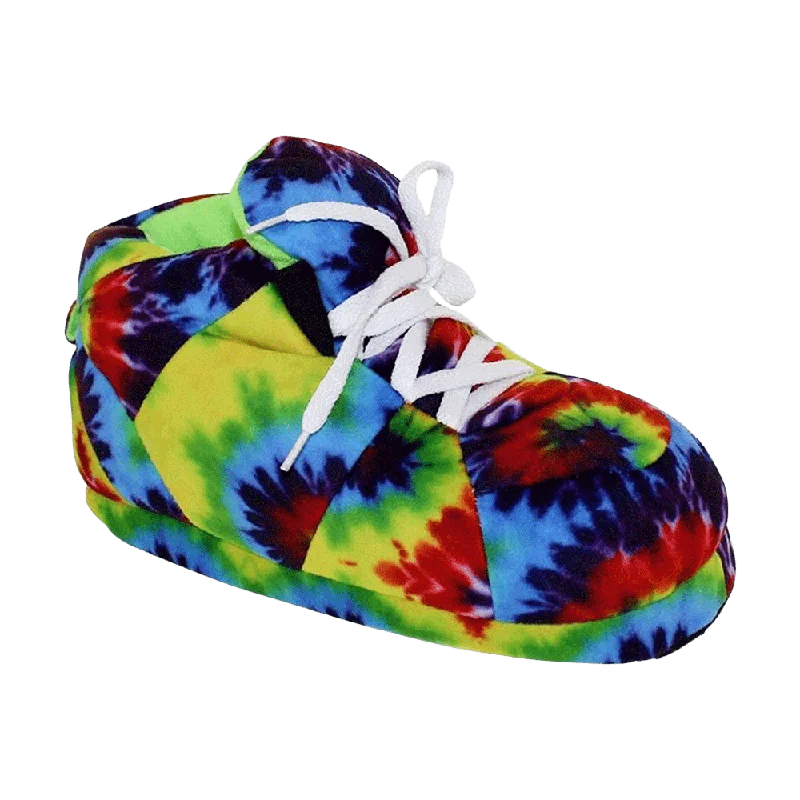 Men's slippers with a decorative pom - pom or tassel Tie-Dye Hippie