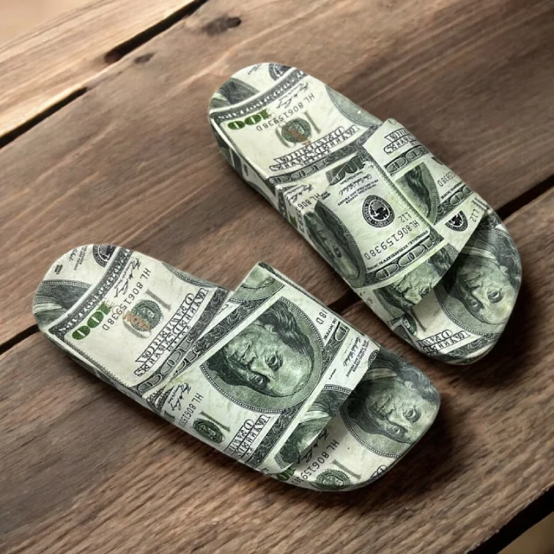 Men's slippers with a soft, flexible sole Green slipper