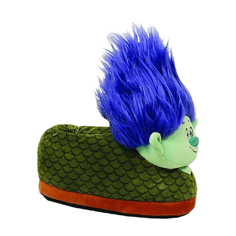 Men's slippers with a decorative pom - pom or tassel Blue Troll Slippers