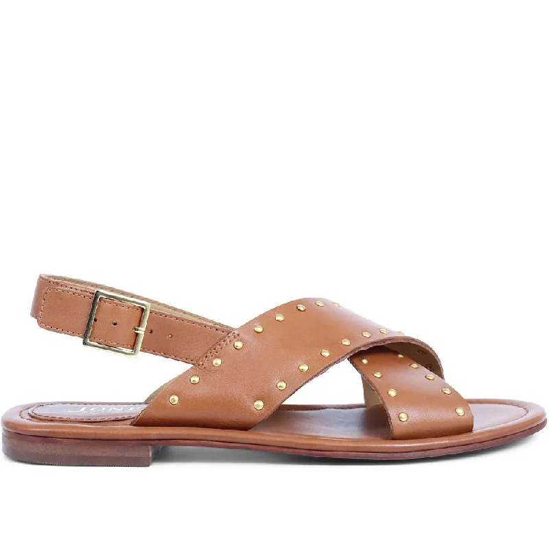 Men's casual shoes with a low - profile design Elda Cross Over Studded Sandals - ELDA / 323 390 Men's casual shoes with a low - profile design Elda Cross Over Studded Sandals - ELDA / 323 390