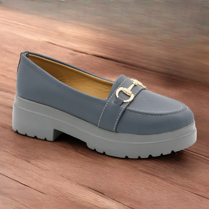 Men's slippers in a warm color like red or brown M0472 block heel