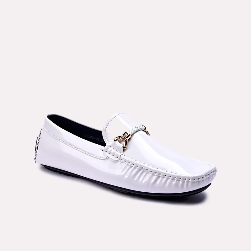 Men's loafers with a removable insole for cleaning Men's loafers with a removable insole for cleaning Griffith White Glossy Horsebit Loafers 0130870