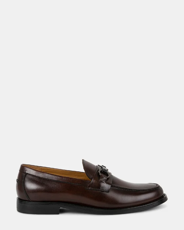 Men's leather loafers with a penny slot Men's leather loafers with a penny slot DOLPH BROWN LEATHER Men's leather loafers with a penny slot Men's leather loafers with a penny slot DOLPH BROWN LEATHER
