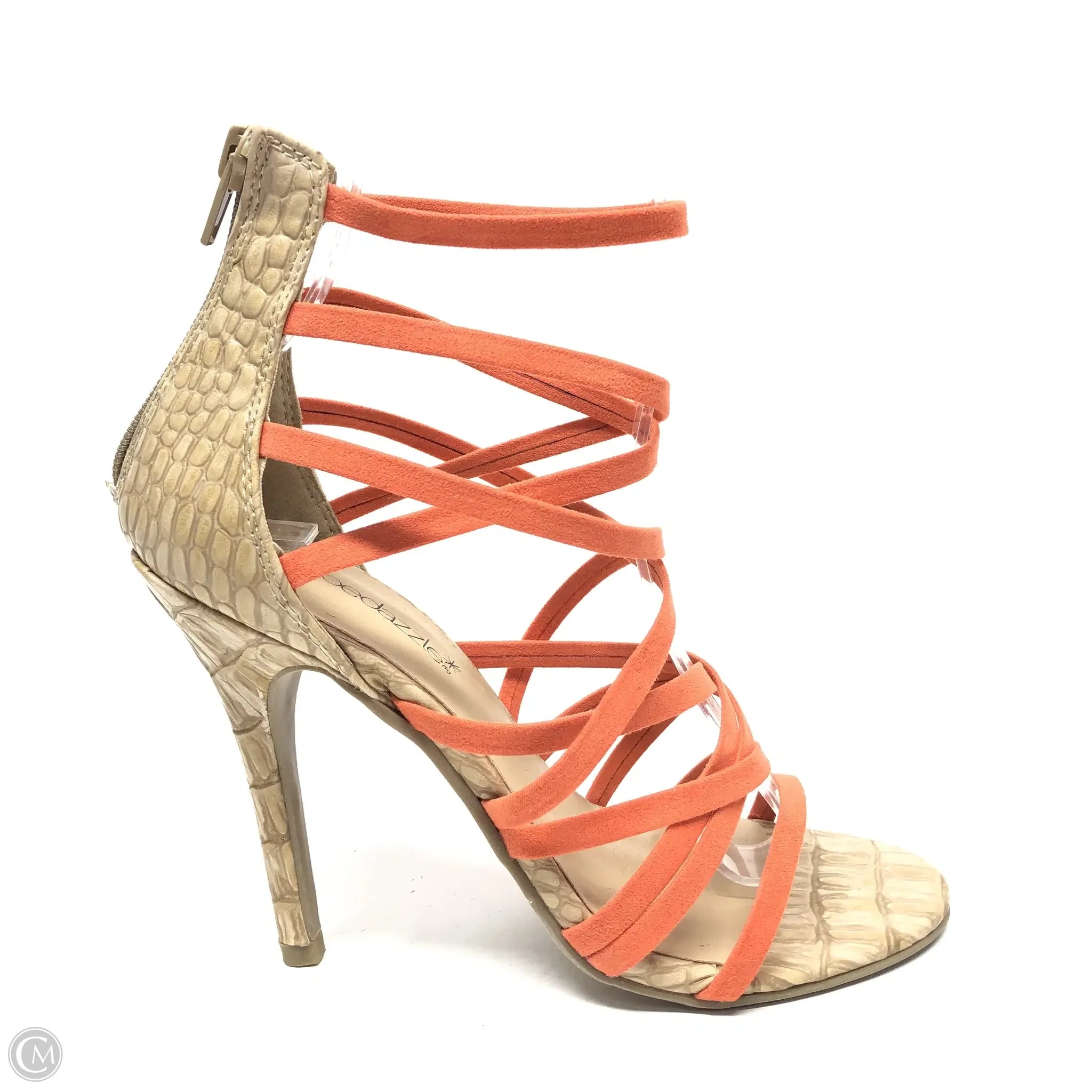 Men's sandals with a buckle closure Men's sandals with a buckle closure Sandals Heels Stiletto By Shoedazzle In Orange & Tan, Size: 5.5 Men's sandals with a buckle closure Men's sandals with a buckle closure Sandals Heels Stiletto By Shoedazzle In Orange & Tan, Size: 5.5