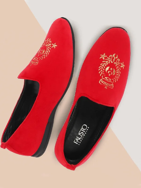 Men's casual shoes with a thick sole for added height Men Rose Red Velvet Embroidery Party Casual Loafer Shoes Men's casual shoes with a thick sole for added height Men Rose Red Velvet Embroidery Party Casual Loafer Shoes