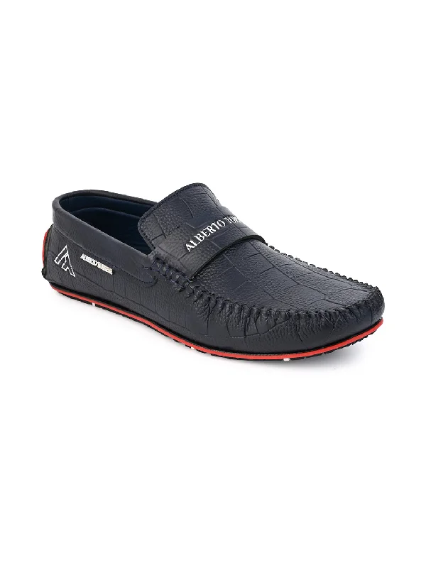 Men's casual shoes with a thick sole for added height Alberto torresi Synthetic Navy Casual Loafers Men's casual shoes with a thick sole for added height Alberto torresi Synthetic Navy Casual Loafers