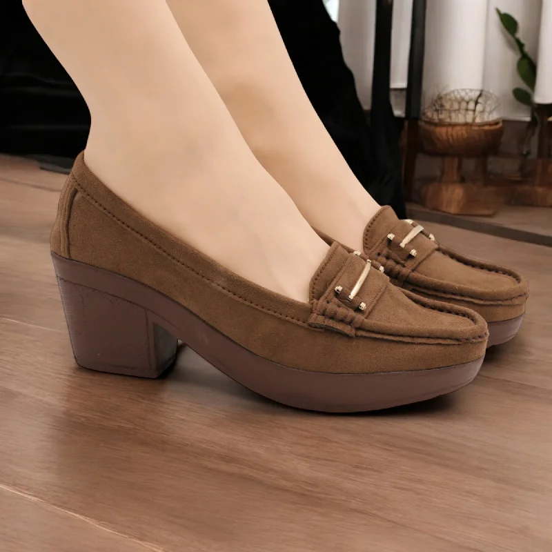 Men's slippers with a soft, flexible sole M038 block heel