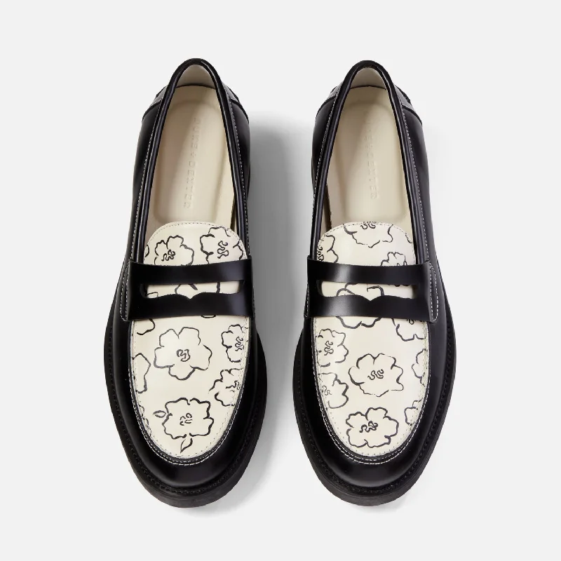 Men's leather loafers with a penny slot Men's leather loafers with a penny slot Wilde Black Sketch Floral Penny Loafer - Men's Men's leather loafers with a penny slot Men's leather loafers with a penny slot Wilde Black Sketch Floral Penny Loafer - Men's