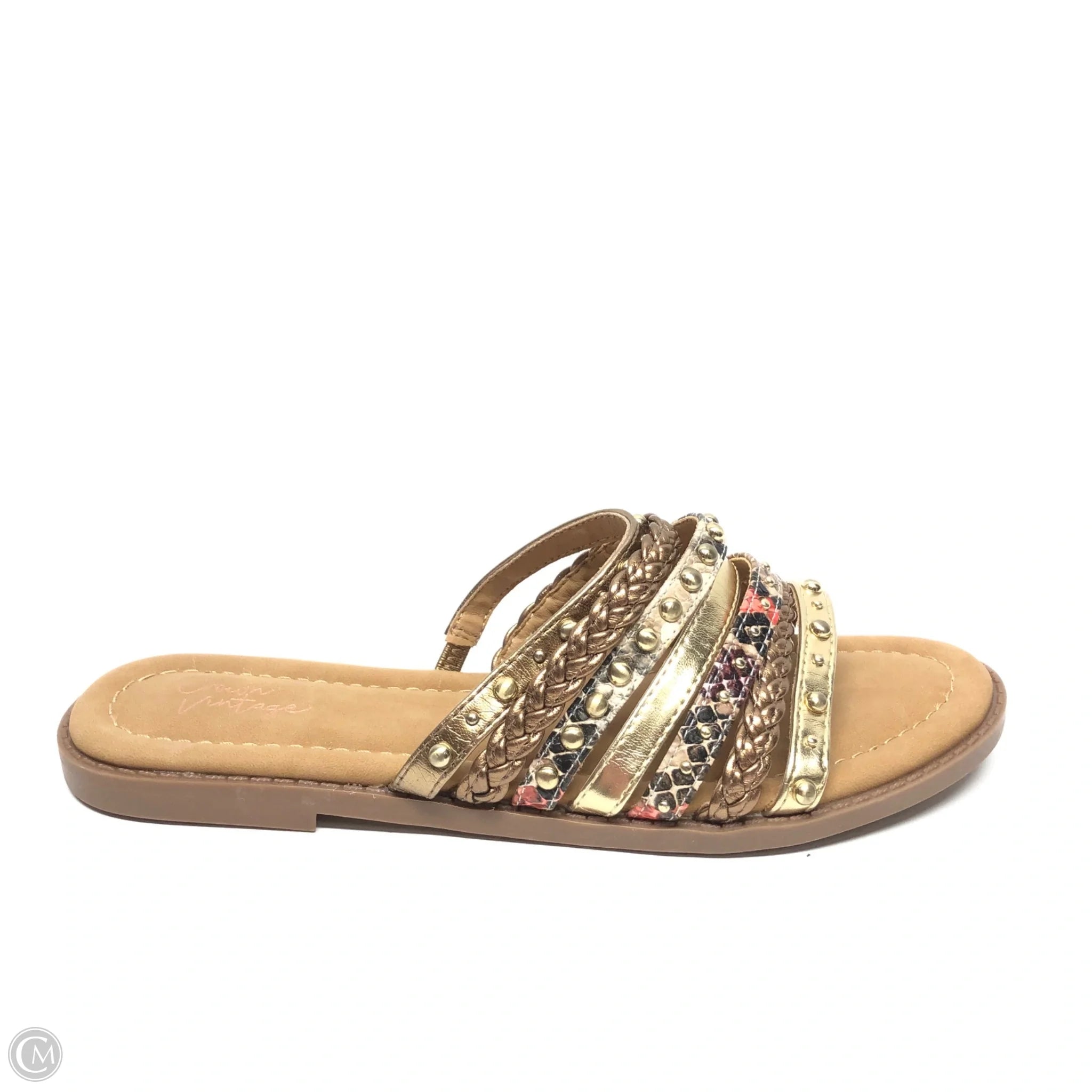 Men's sandals with a pointed toe for a stylish look Men's sandals with a pointed toe for a stylish look Sandals Flats By Crown Vintage In Gold, Size: 7.5 Men's sandals with a pointed toe for a stylish look Men's sandals with a pointed toe for a stylish look Sandals Flats By Crown Vintage In Gold, Size: 7.5