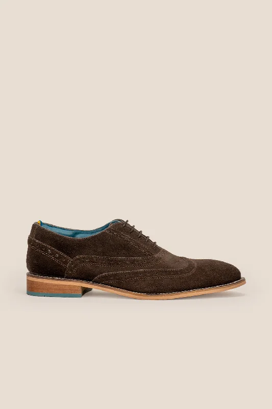 Men's casual shoes with a low - profile design Winston Brown Suede