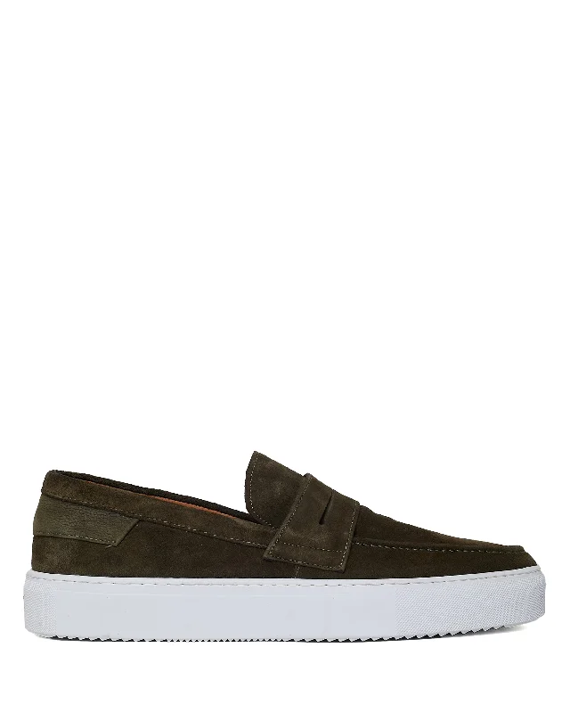 Men's leather loafers with a penny slot Men's leather loafers with a penny slot Ollie Suede Khaki Men's leather loafers with a penny slot Men's leather loafers with a penny slot Ollie Suede Khaki
