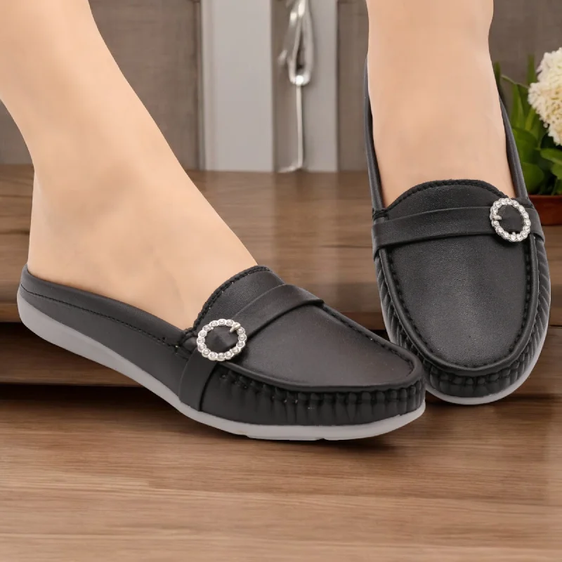 Men's slippers with a wool blend upper for warmth M0415 open back