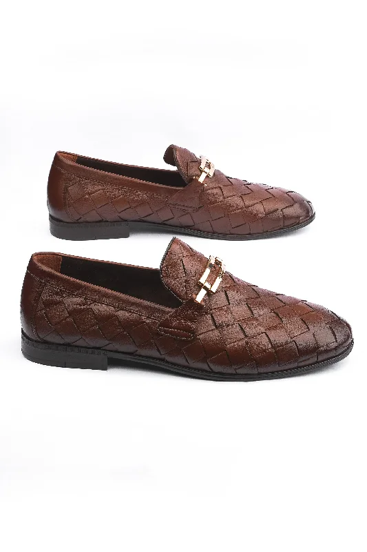 Men's loafers with a leather lining for comfort Men's loafers with a leather lining for comfort LOGO 10076 BRW Men's loafers with a leather lining for comfort Men's loafers with a leather lining for comfort LOGO 10076 BRW