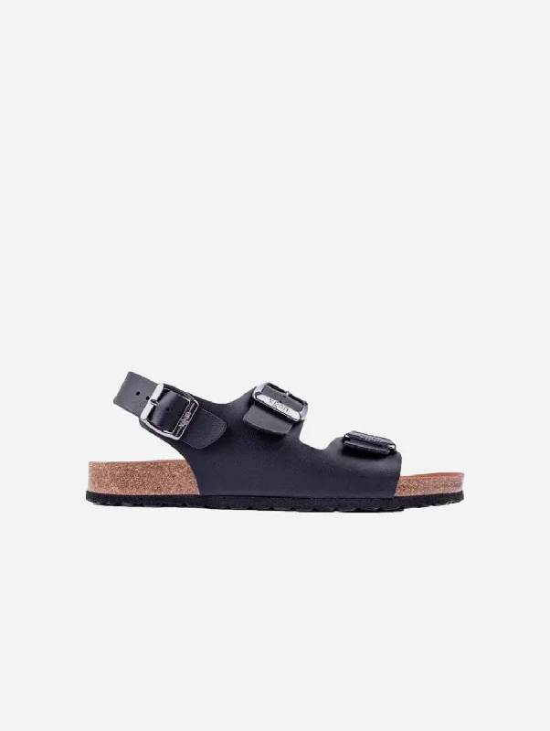 Flip - flop style men's sandals for beach wear Flip - flop style men's sandals for beach wear Lima Men's Vegan Footbed Sandals | Black Flip - flop style men's sandals for beach wear Flip - flop style men's sandals for beach wear Lima Men's Vegan Footbed Sandals | Black