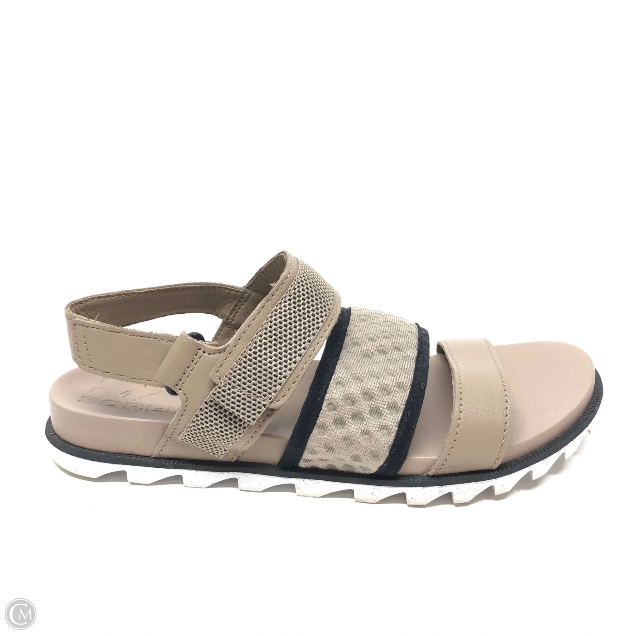 Men's sandals with a padded heel Men's sandals with a padded heel Sandals Flats By Sorel In Beige, Size: 7 Men's sandals with a padded heel Men's sandals with a padded heel Sandals Flats By Sorel In Beige, Size: 7