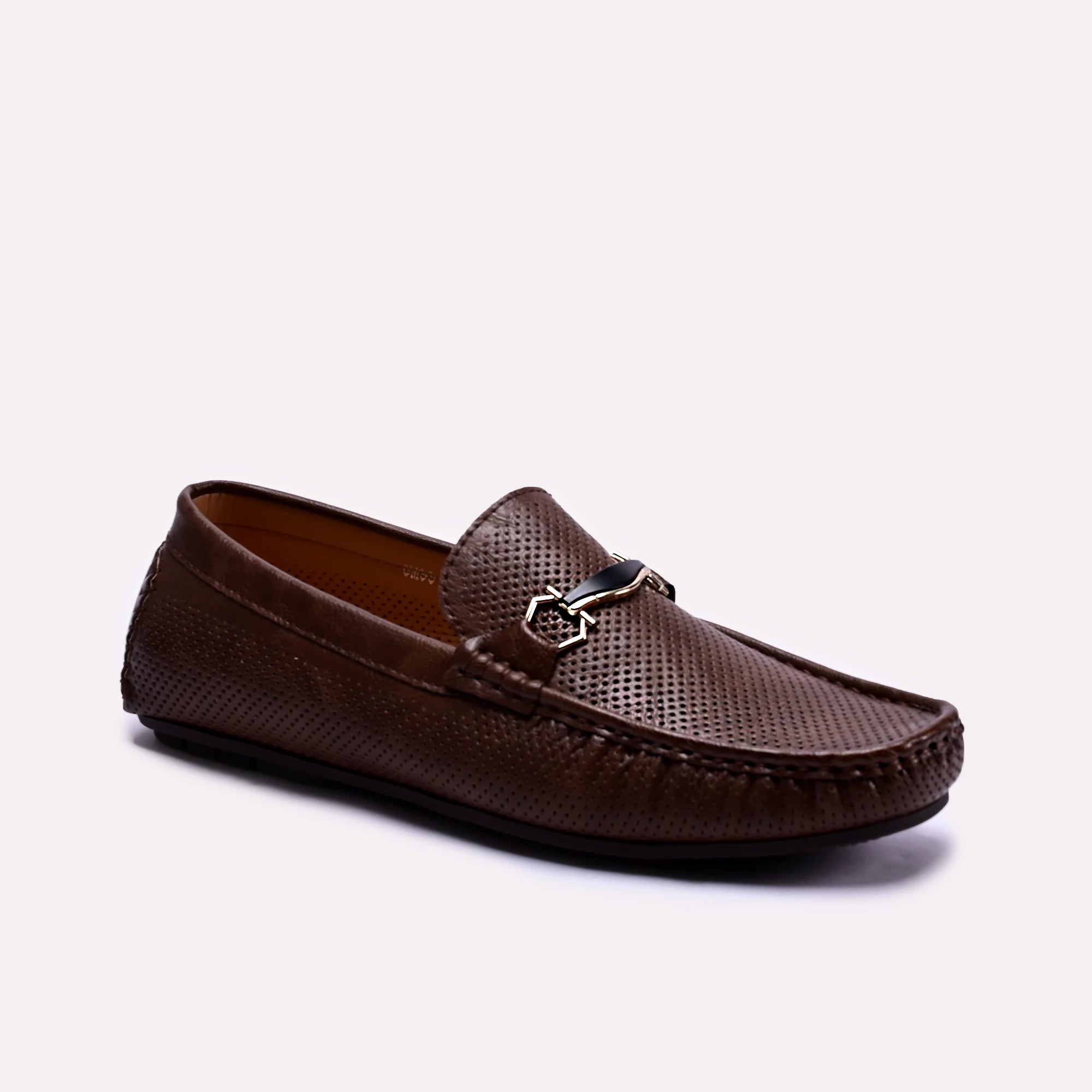 Men's loafers with a leather lining for comfort Men's loafers with a leather lining for comfort Hilton Brown Perforated Loafers 0130777