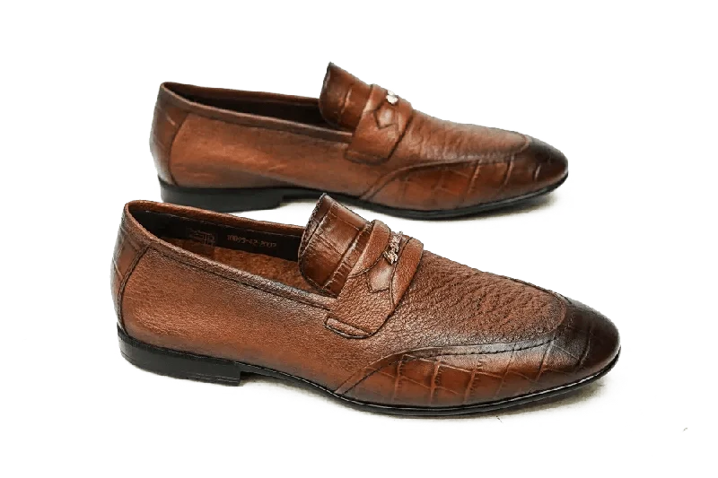 Men's leather loafers with a penny slot Men's leather loafers with a penny slot LOGO 10095 BRM Men's leather loafers with a penny slot Men's leather loafers with a penny slot LOGO 10095 BRM