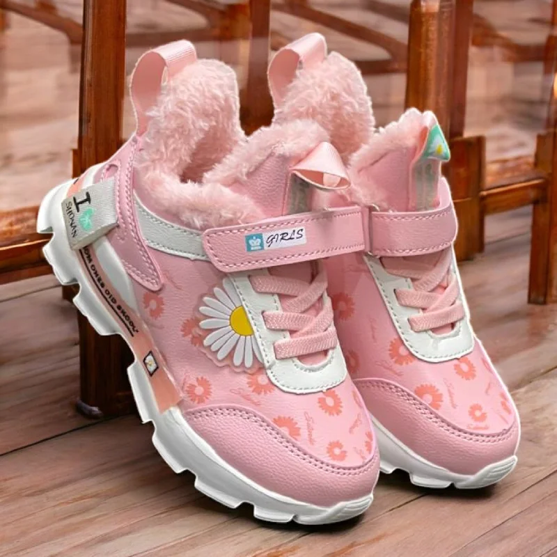 Men's plush slippers with a faux fur lining Kids sun flower