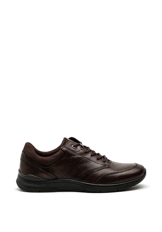 Men's casual shoes with a logo patch on the tongue Ecco Mens Irving Leather Shoe, Coffee Brown Men's casual shoes with a logo patch on the tongue Ecco Mens Irving Leather Shoe, Coffee Brown