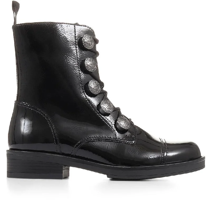 Men's casual shoes with a low - profile design Lady Leather Biker Boots - GAB30567 / 316 645