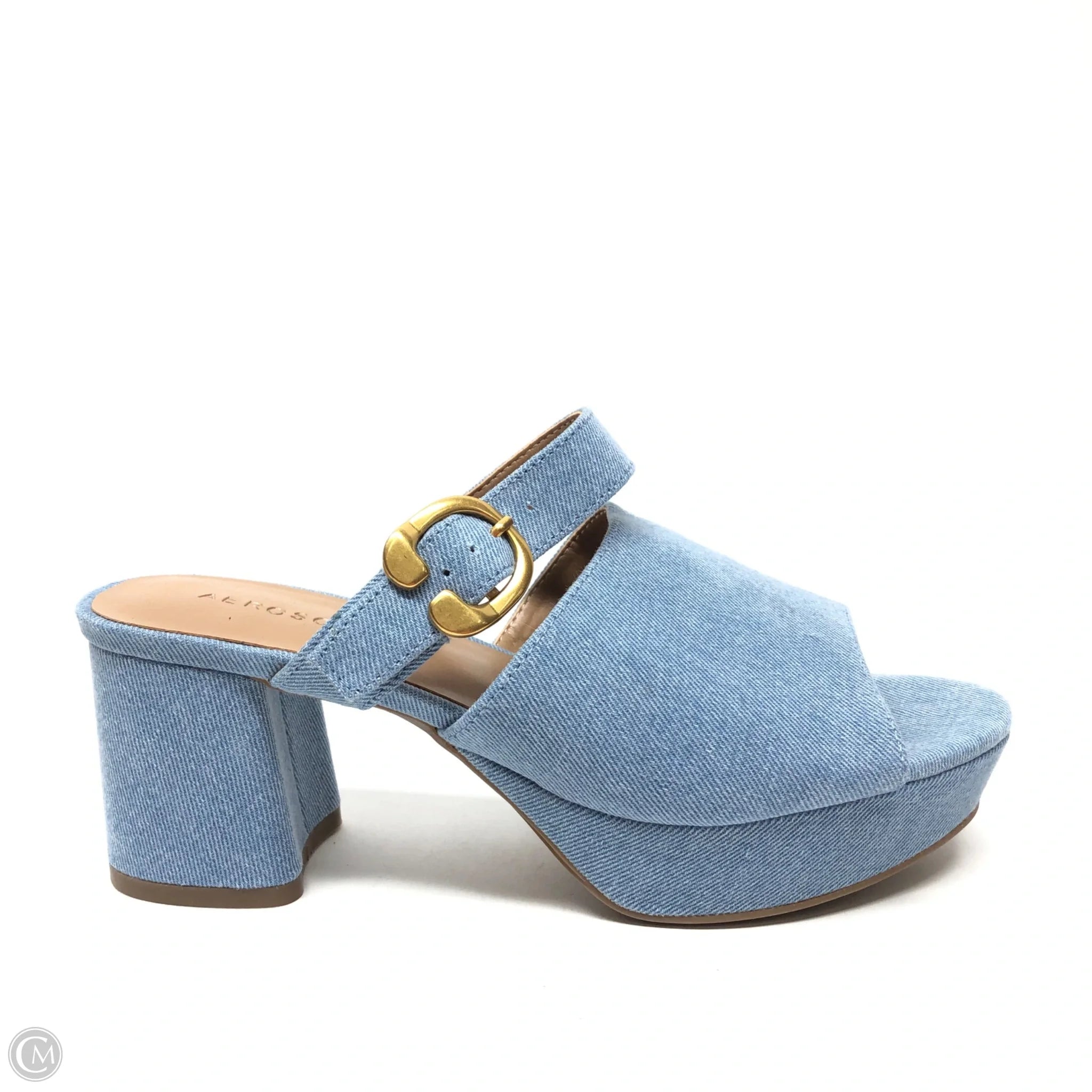 Men's sandals with a decorative buckle or charm Men's sandals with a decorative buckle or charm Sandals Heels Block By Aerosoles In Blue, Size: 6 Men's sandals with a decorative buckle or charm Men's sandals with a decorative buckle or charm Sandals Heels Block By Aerosoles In Blue, Size: 6