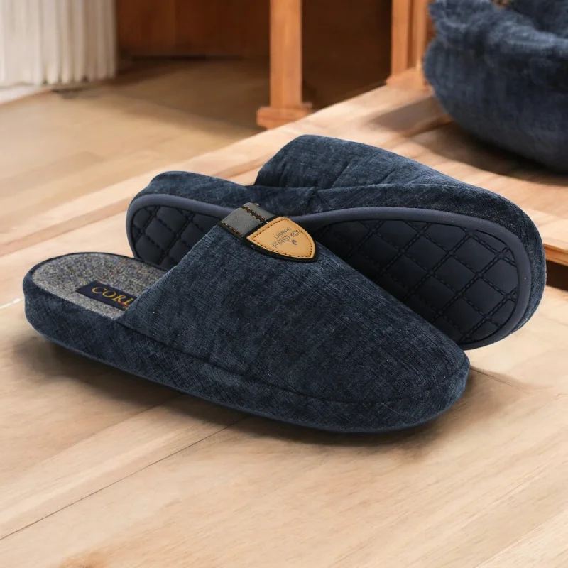 Men's slippers with a wool blend upper for warmth M0453 men halfshoes