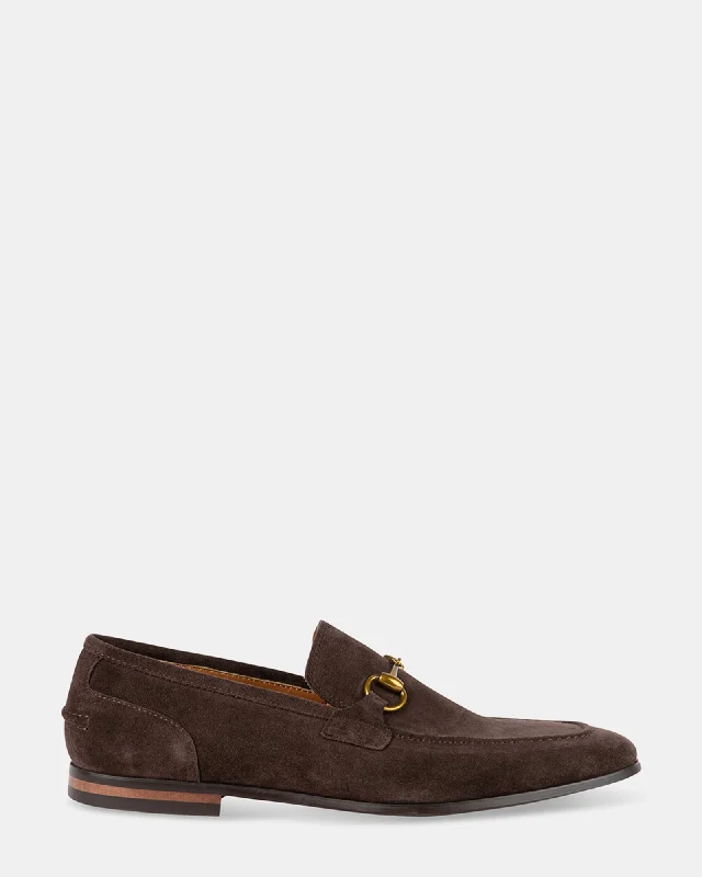 Men's loafers with a cushioned footbed Men's loafers with a cushioned footbed BRAAVE BROWN SUEDE Men's loafers with a cushioned footbed Men's loafers with a cushioned footbed BRAAVE BROWN SUEDE