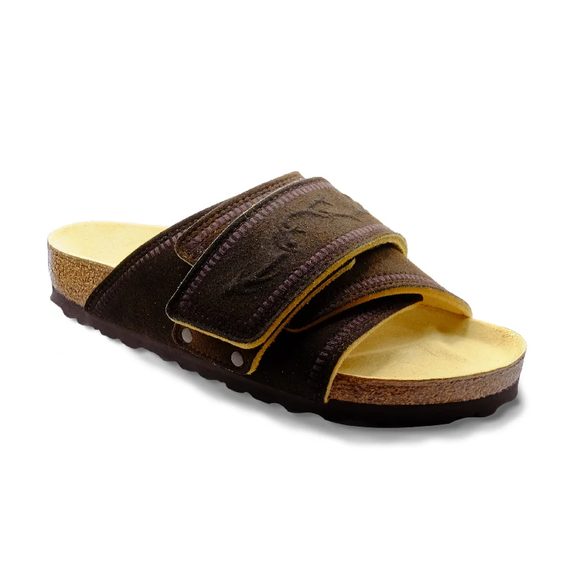 Men's sandals with a wide strap for support Men's sandals with a wide strap for support Kyoto Tradition Altschwarz Deerskin Leather Men's sandals with a wide strap for support Men's sandals with a wide strap for support Kyoto Tradition Altschwarz Deerskin Leather