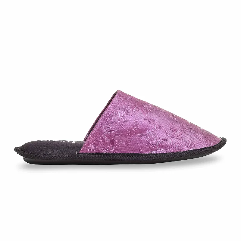 Men's slippers with a logo patch on the side Purple Warm Slipper WN3037