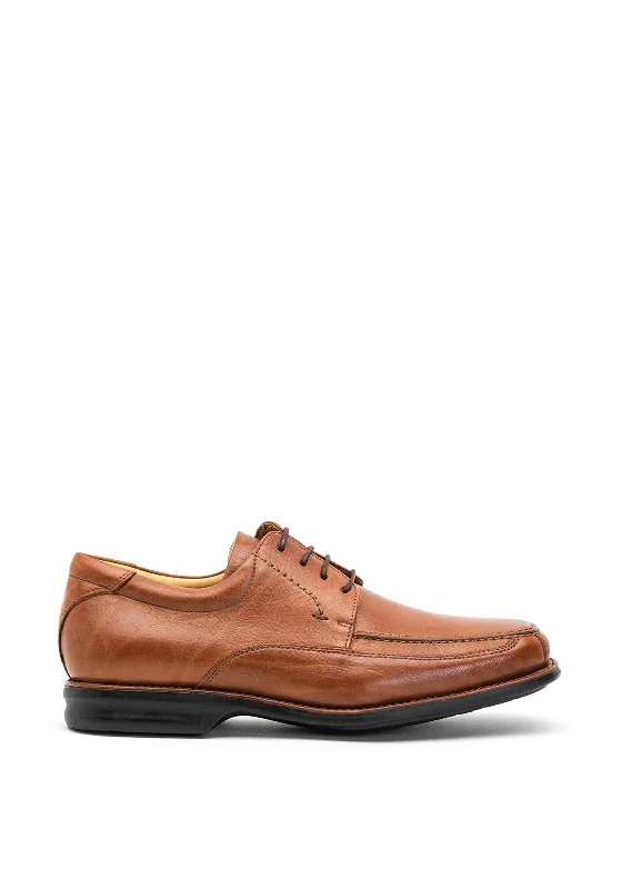 Men's casual shoes with a geometric pattern Anatomic & Co Goias Wide Fit Lace Up Leather Shoes, Brown
