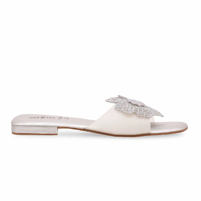 Men's slippers with a soft, flexible sole Silver Fancy Slipper FN7833