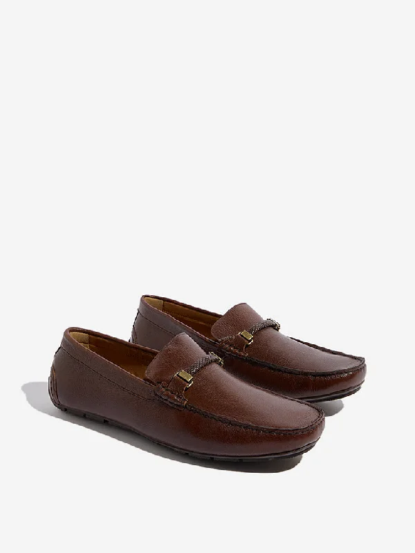 Men's casual shoes with a thick sole for added height SOLEPLAY Brown Driver Loafers Men's casual shoes with a thick sole for added height SOLEPLAY Brown Driver Loafers