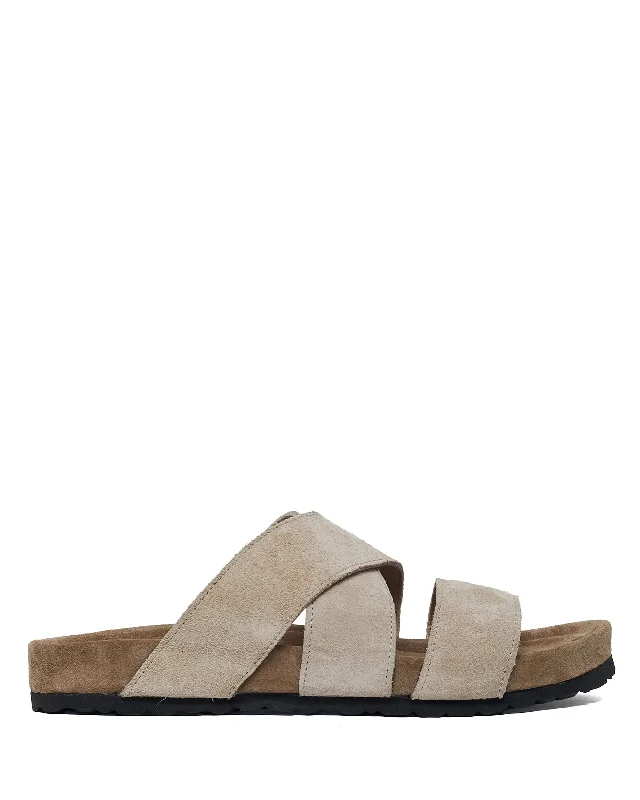 Men's sandals with a contrast stitching detail Men's sandals with a contrast stitching detail James Suede Beige Men's sandals with a contrast stitching detail Men's sandals with a contrast stitching detail James Suede Beige
