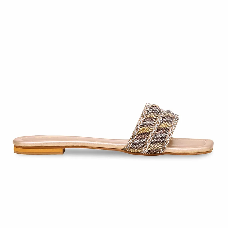 Men's slippers with a padded collar for comfort Golden Fancy Slipper FN7892