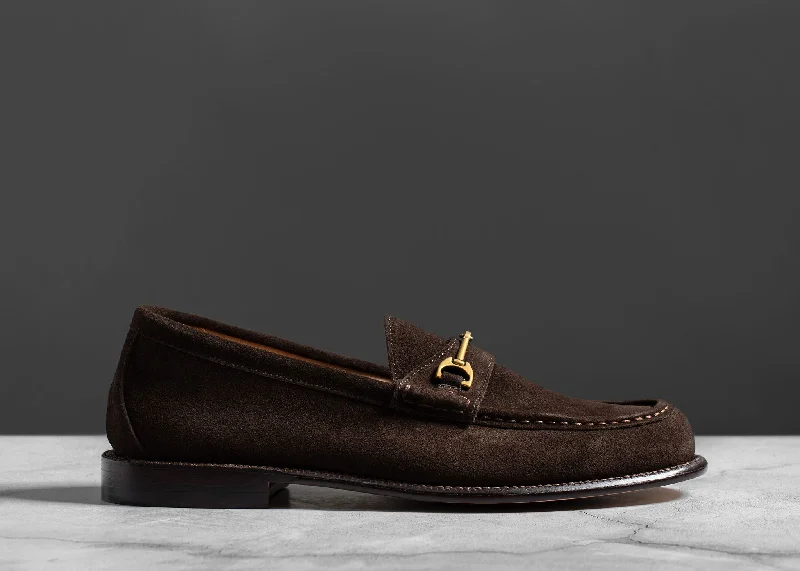 Men's loafers with a perforated leather upper for ventilation Men's loafers with a perforated leather upper for ventilation Horsebit Loafer Espresso Suede Men's loafers with a perforated leather upper for ventilation Men's loafers with a perforated leather upper for ventilation Horsebit Loafer Espresso Suede