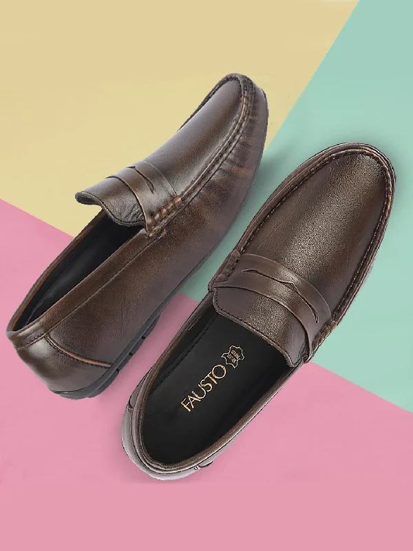 Men's casual shoes with a padded heel for comfort Men Tan Classic Genuine Leather Slip on Loafer Shoes Men's casual shoes with a padded heel for comfort Men Tan Classic Genuine Leather Slip on Loafer Shoes