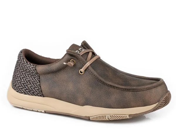 Men's casual shoes with a padded heel for comfort Roper Men's Clearcut Casual Shoe in Vintage Brown Men's casual shoes with a padded heel for comfort Roper Men's Clearcut Casual Shoe in Vintage Brown